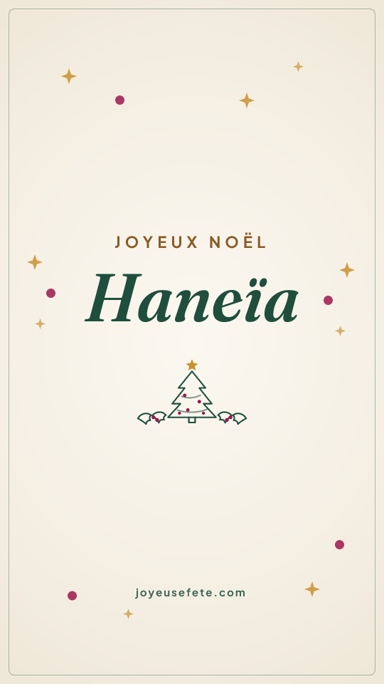 Image « Joyeux Noël Haneïa » au format story