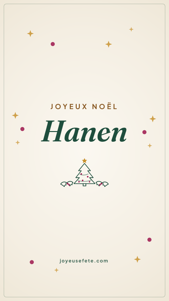 Image « Joyeux Noël Hanen » au format story