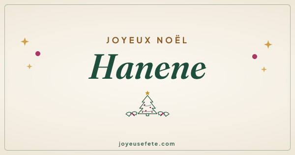 Image « Joyeux Noël Hanene » au format large