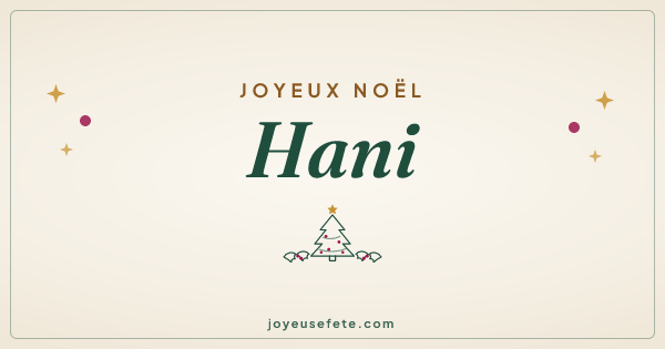 Image « Joyeux Noël Hani » au format large