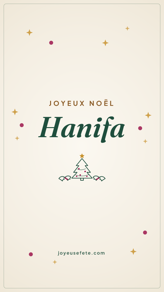 Image « Joyeux Noël Hanifa » au format story