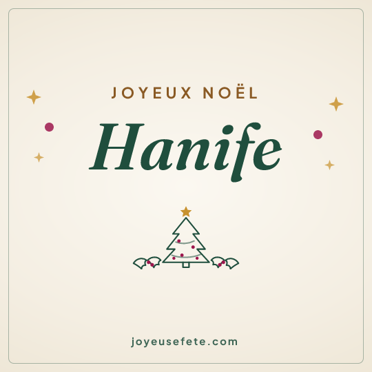 Image carrée « Joyeux Noël Hanife » pour WhatsApp
