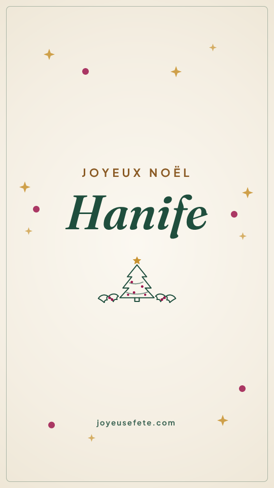 Image « Joyeux Noël Hanife » au format story