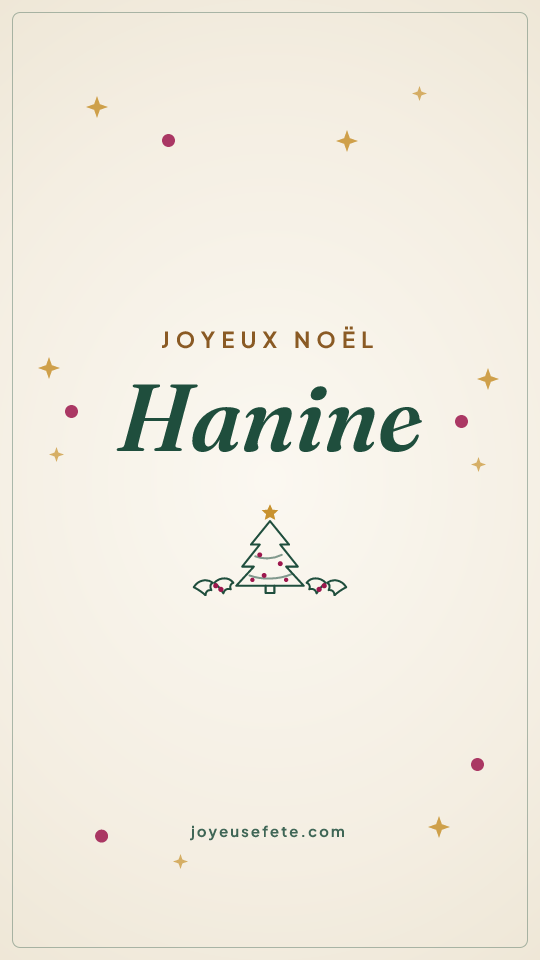 Image « Joyeux Noël Hanine » au format story