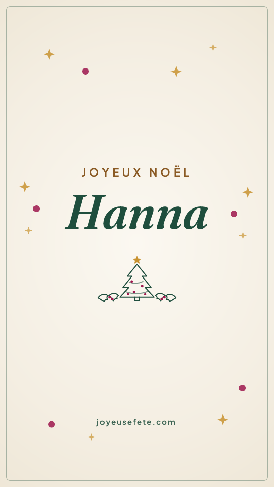 Image « Joyeux Noël Hanna » au format story