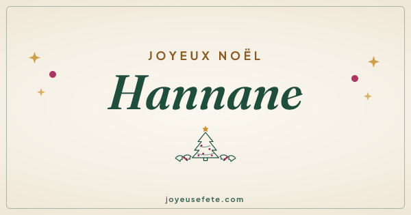 Image « Joyeux Noël Hannane » au format large