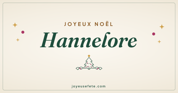 Image « Joyeux Noël Hannelore » au format large