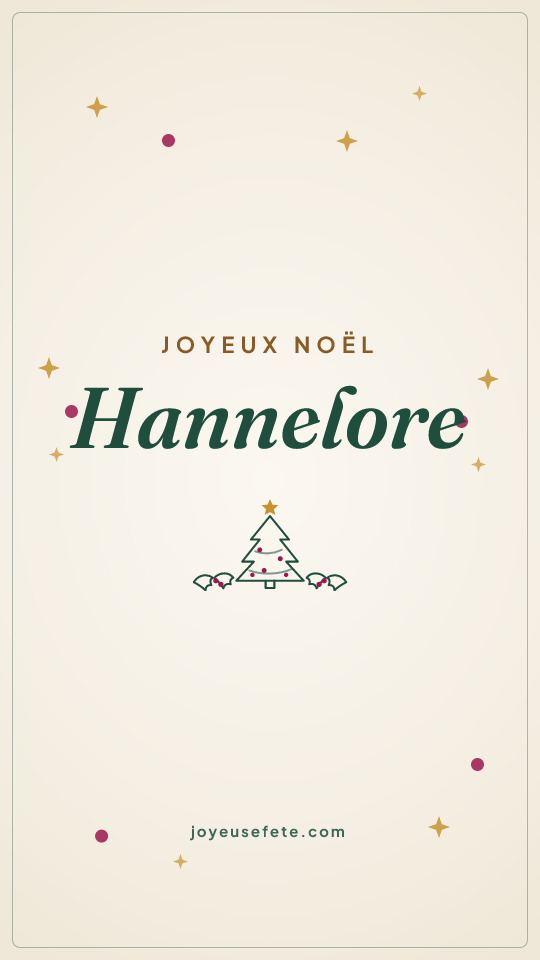 Image « Joyeux Noël Hannelore » au format story