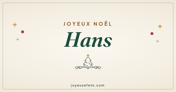 Image « Joyeux Noël Hans » au format large