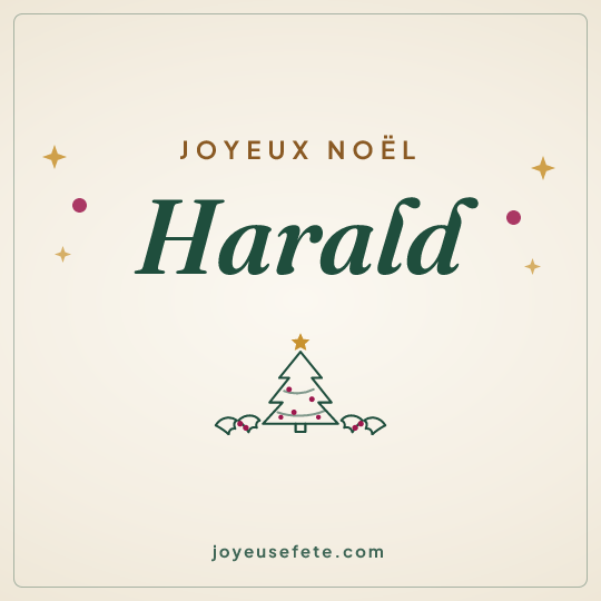 Image carrée « Joyeux Noël Harald » pour WhatsApp