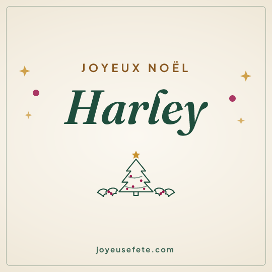 Image carrée « Joyeux Noël Harley » pour WhatsApp