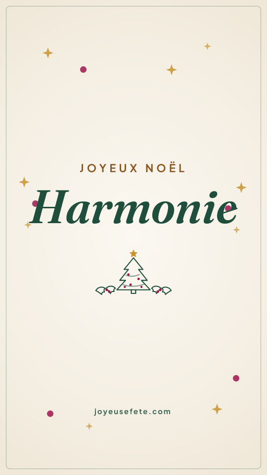 Image « Joyeux Noël Harmonie » au format story