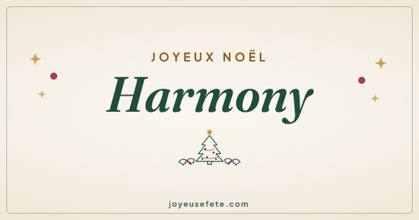 Image « Joyeux Noël Harmony » au format large