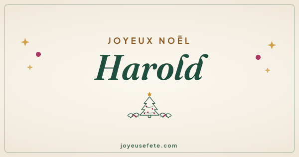 Image « Joyeux Noël Harold » au format large