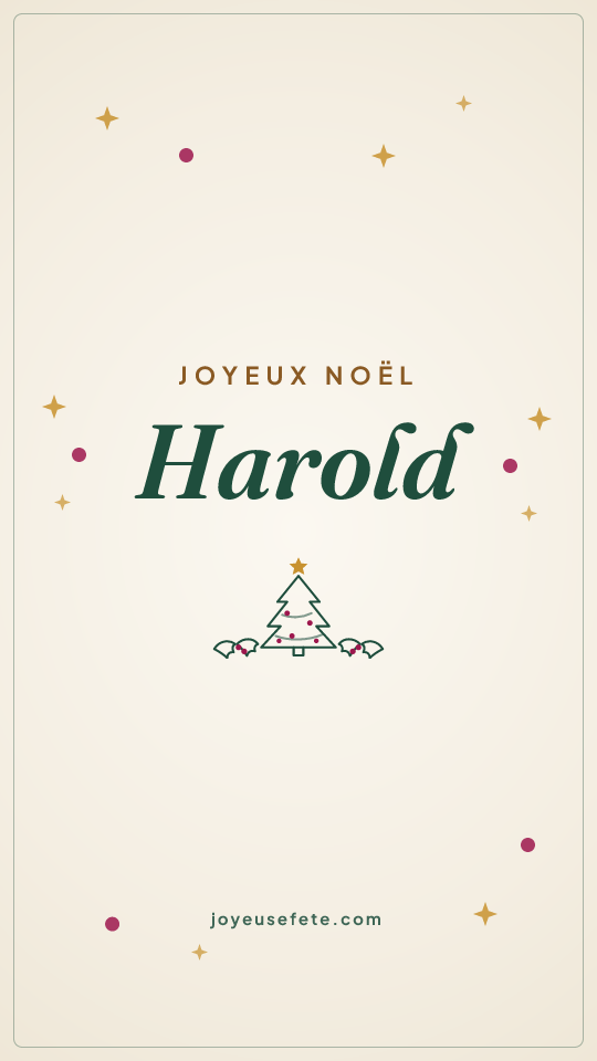 Image « Joyeux Noël Harold » au format story