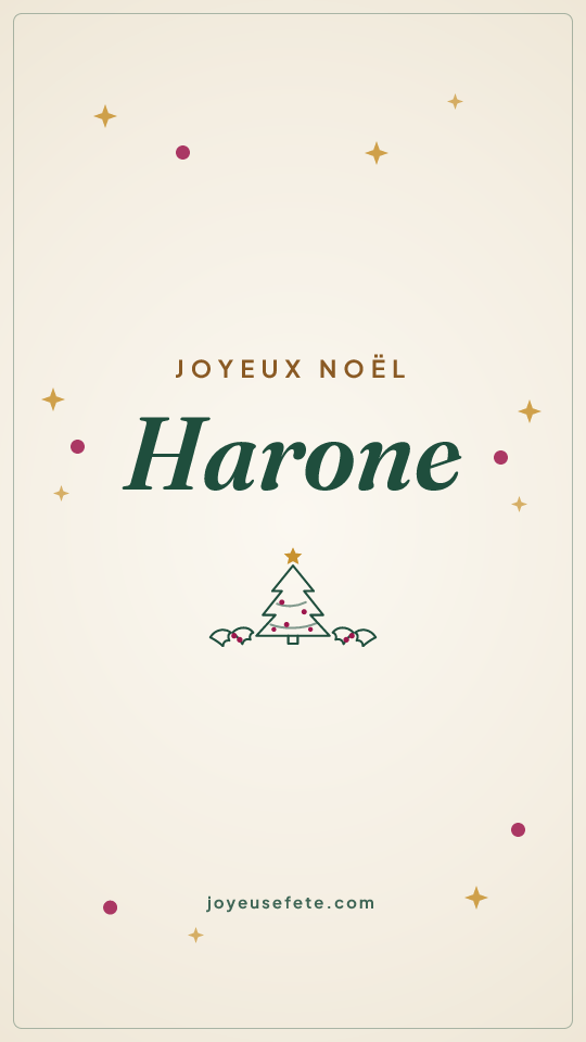 Image « Joyeux Noël Harone » au format story
