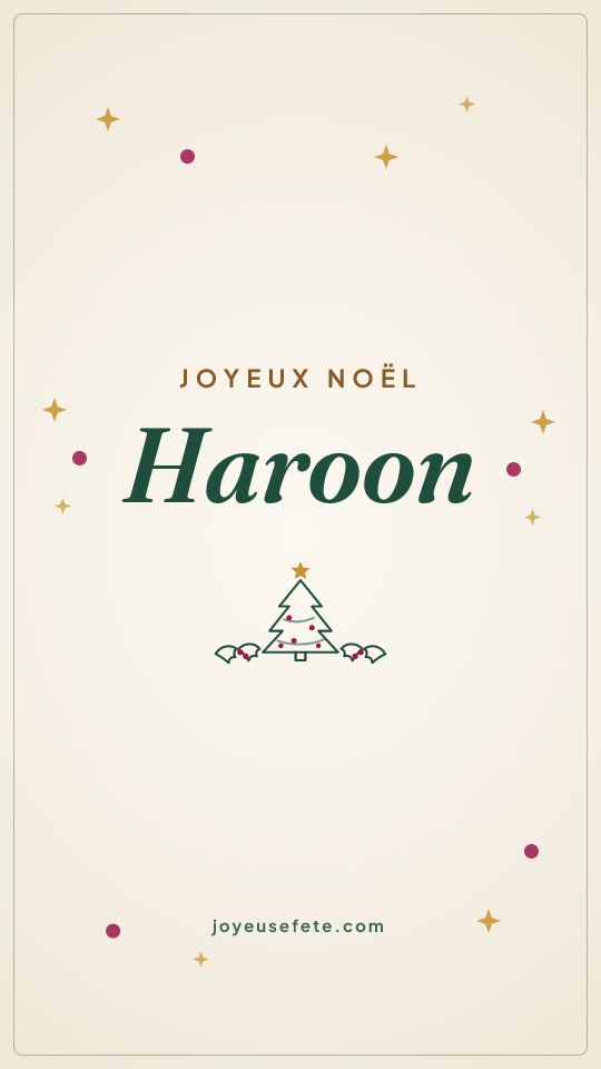Image « Joyeux Noël Haroon » au format story
