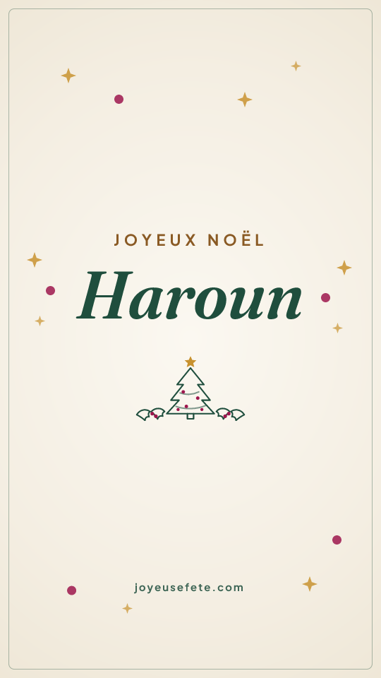 Image « Joyeux Noël Haroun » au format story