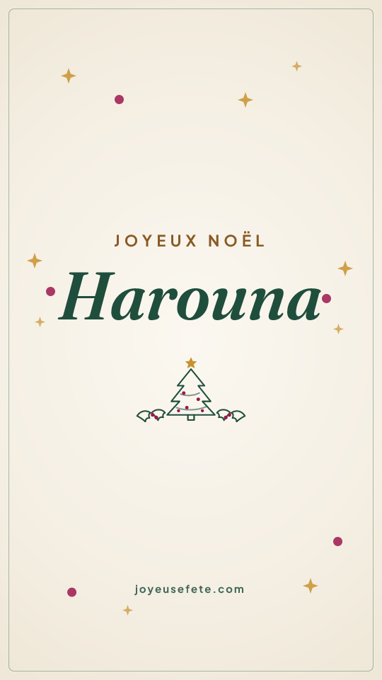 Image « Joyeux Noël Harouna » au format story