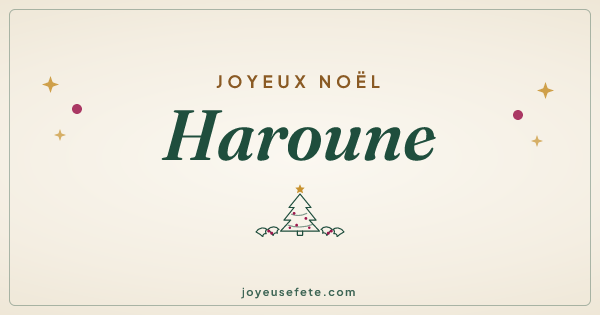 Image « Joyeux Noël Haroune » au format large
