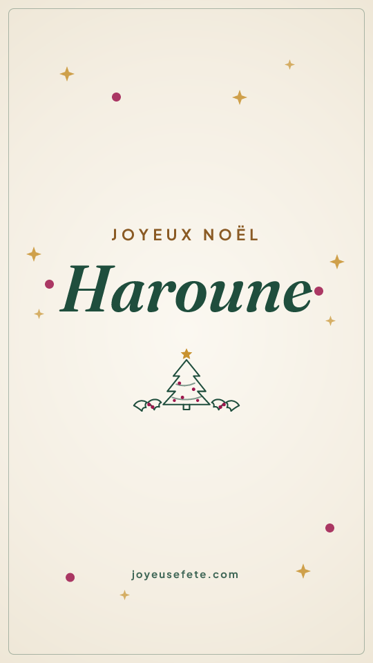 Image « Joyeux Noël Haroune » au format story