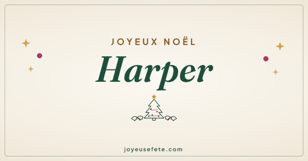 Image « Joyeux Noël Harper » au format large