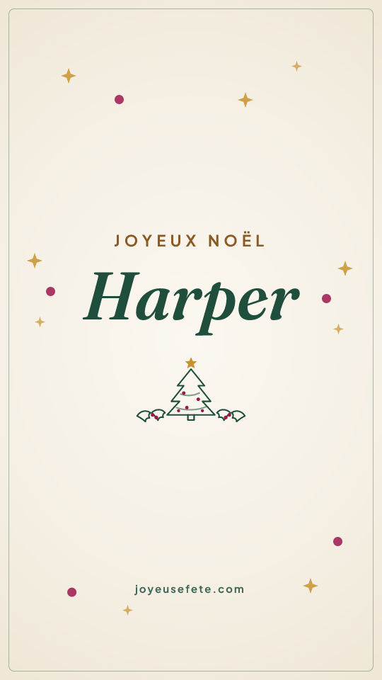 Image « Joyeux Noël Harper » au format story