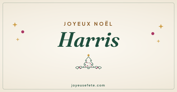 Image « Joyeux Noël Harris » au format large