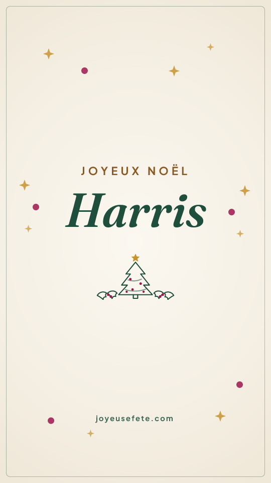 Image « Joyeux Noël Harris » au format story