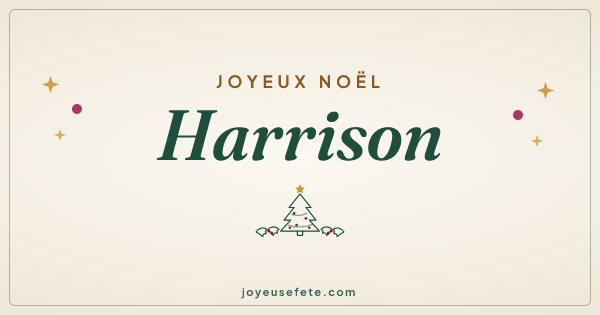 Image « Joyeux Noël Harrison » au format large