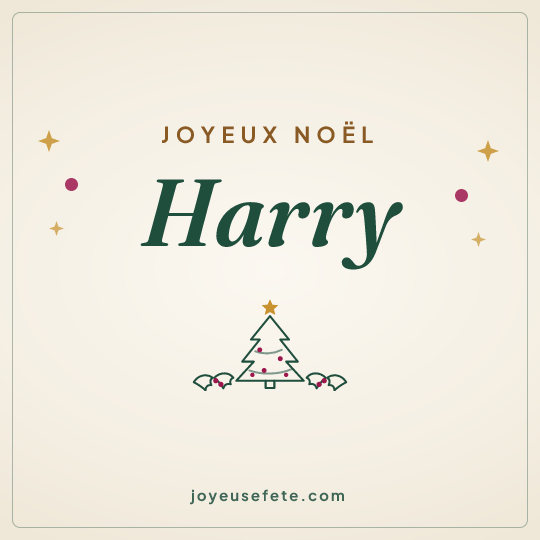 Image carrée « Joyeux Noël Harry » pour WhatsApp
