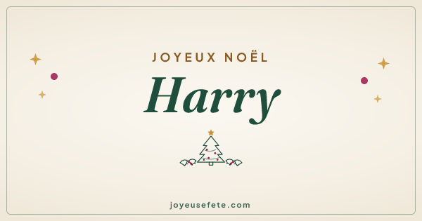 Image « Joyeux Noël Harry » au format large