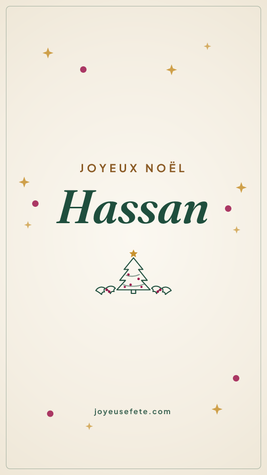Image « Joyeux Noël Hassan » au format story
