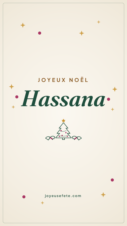 Image « Joyeux Noël Hassana » au format story