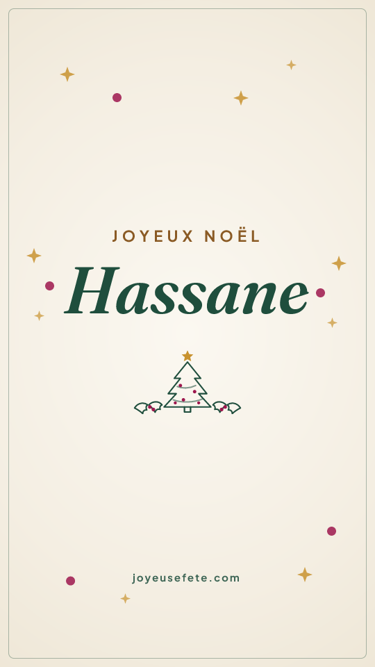 Image « Joyeux Noël Hassane » au format story