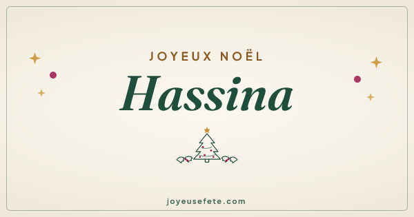 Image « Joyeux Noël Hassina » au format large