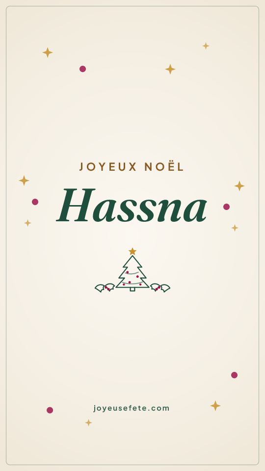 Image « Joyeux Noël Hassna » au format story