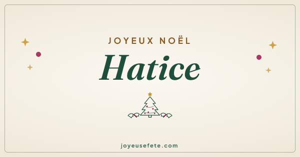 Image « Joyeux Noël Hatice » au format large