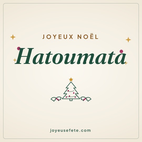 Image carrée « Joyeux Noël Hatoumata » pour WhatsApp