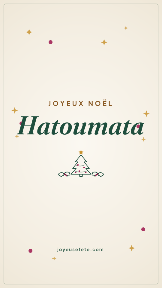 Image « Joyeux Noël Hatoumata » au format story