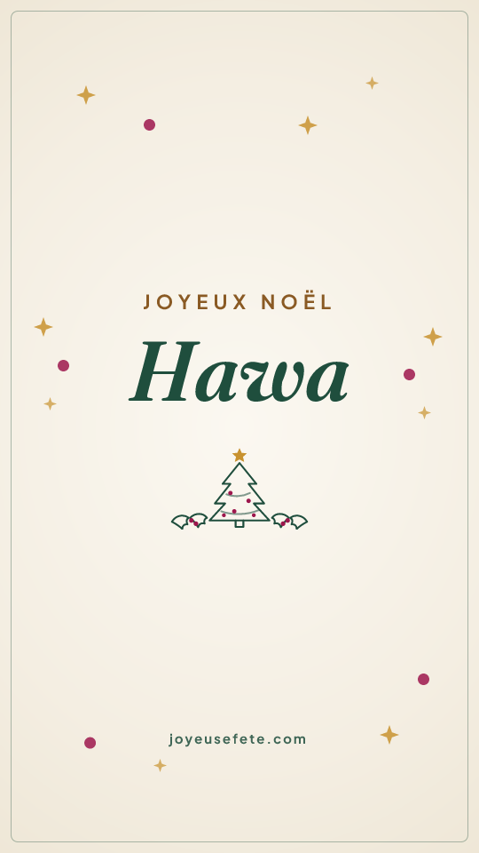 Image « Joyeux Noël Hawa » au format story