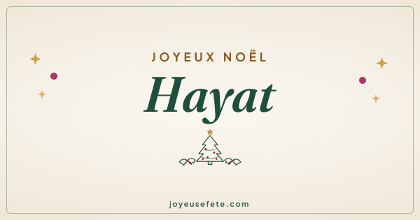 Image « Joyeux Noël Hayat » au format large