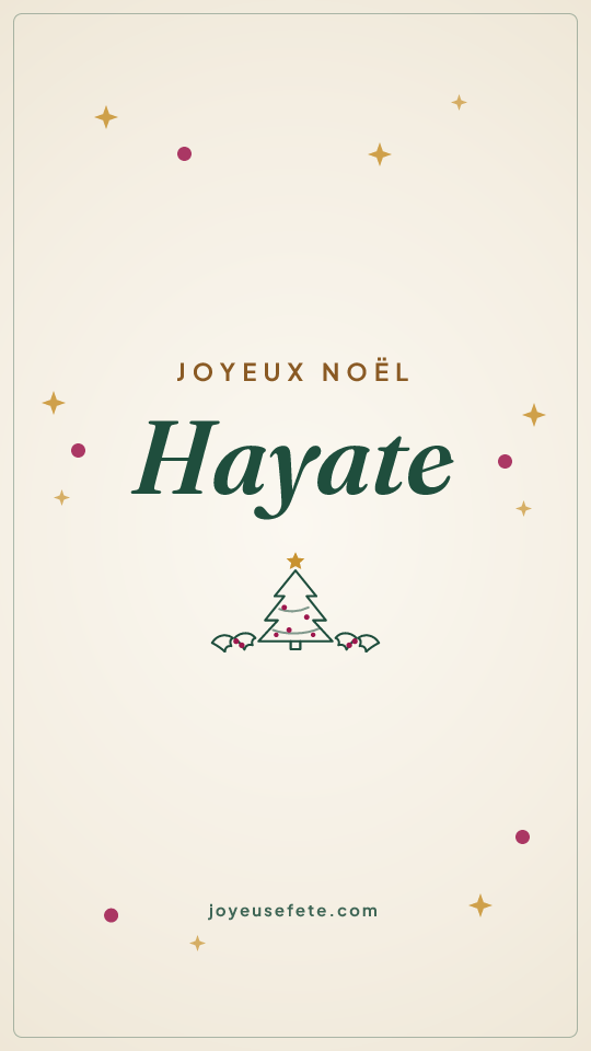 Image « Joyeux Noël Hayate » au format story