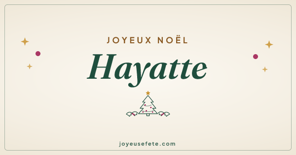 Image « Joyeux Noël Hayatte » au format large