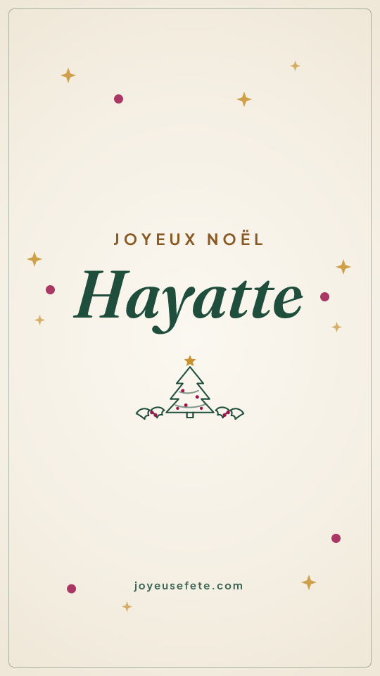 Image « Joyeux Noël Hayatte » au format story