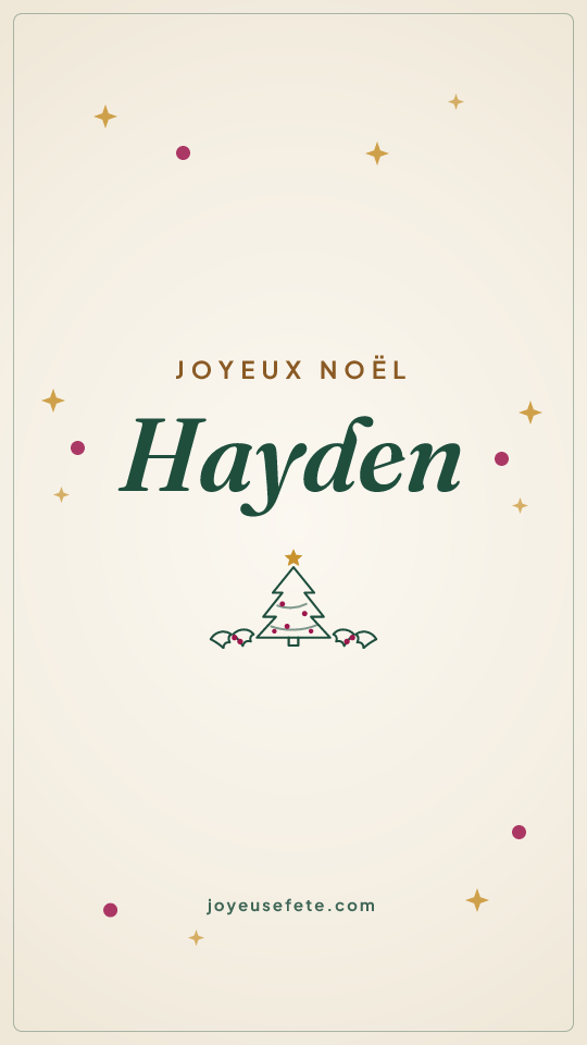 Image « Joyeux Noël Hayden » au format story