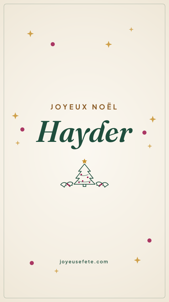 Image « Joyeux Noël Hayder » au format story