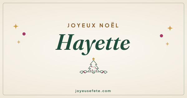Image « Joyeux Noël Hayette » au format large