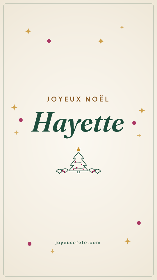 Image « Joyeux Noël Hayette » au format story