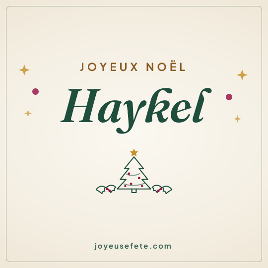 Image carrée « Joyeux Noël Haykel » pour WhatsApp